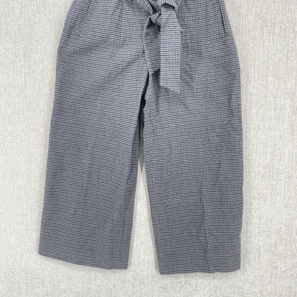 Club Monaco Jumpsuit Plaid Wide Leg Belted Sleeveless Tapered Cropped - Picture 7 of 16